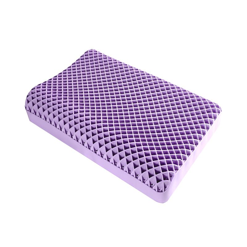 Gokumin Zero Gravity Pillow, 9-Level Height Adjustment, Gel Pillow for Side and Back Sleeping, Pressure Relief, Fully Washable (Purple, 8-10cm)