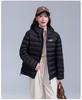 2025 Women's Lightweight Ribbed Down Jacket - Three-Proof, 90% White Duck Down, Winter Outerwear