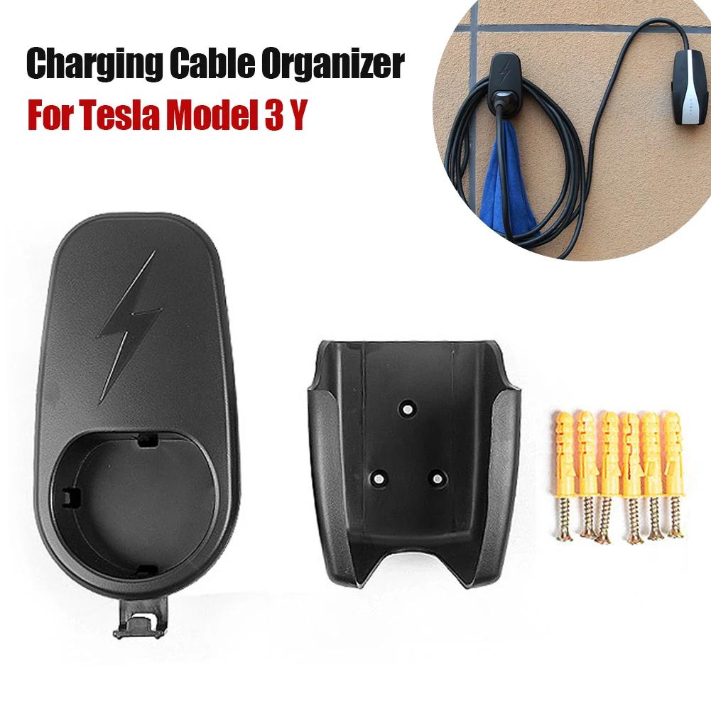 Car Wall Mount Charging Cable Organizer Connector Bracket Charger Holder with Chassis Bracket Charger For Tesla Model 3 Y