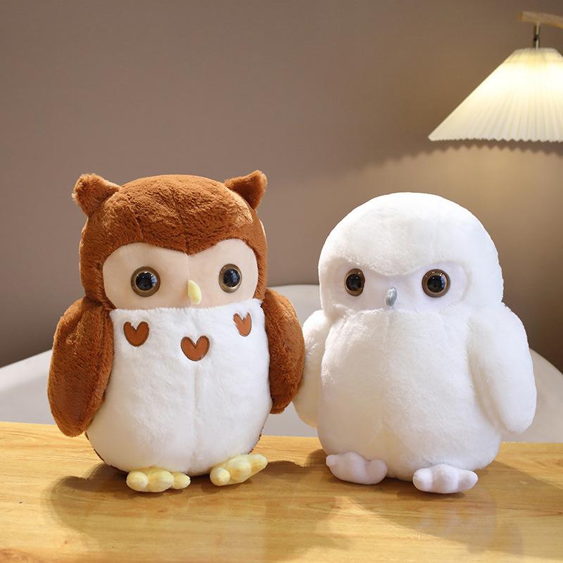 Cartoon Simulation Owl Doll Cute White Snowy Owl Doll Plush Toy Boys and Girls Children Gift