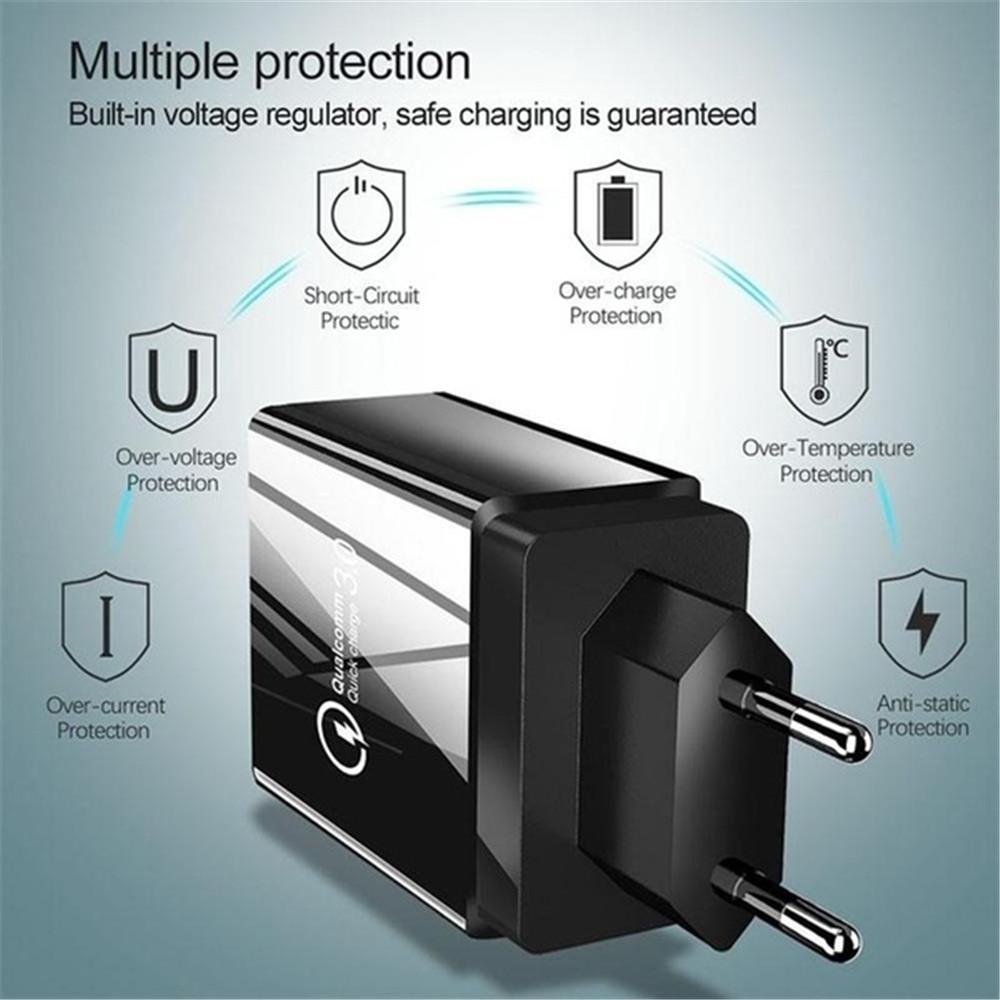 Cellphone Charger with 4 USB port Fast Charging for iPhone Samsung Xiaomi Huawei Smartphone Travel Power Adaptor