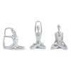DYS 3Pcs Abstract Yoga Figure Sculpture Set, Hollow Dancer with Glossy Gold Matte Silver Black Nude Finish, Modern Desktop Decor for Bedroom