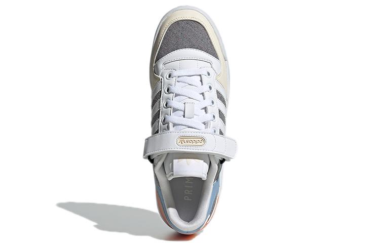 adidas Originals Forum Low Wear Resistant Non Slip Casual Skateboarding Shoes White Blue Gray Women's GZ4405