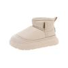 Fashion Winter New Thick Snow Boots Women's Fashion Round Head Sleeve Anti-slip Wear-resistant Short Boots