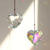 Sun Catcher Outdoor Wind Chimes Hanging Decor Heart Shape Artificial Crystal Rainbow Hanging Decor Outdoor Garden Decor Kid Gift Quality