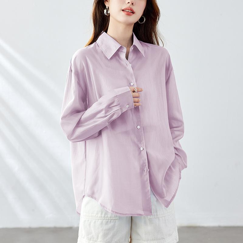 

Женский топ с длинными рукавами нового стиля с разрезом на спине, тонкая рубашка One size