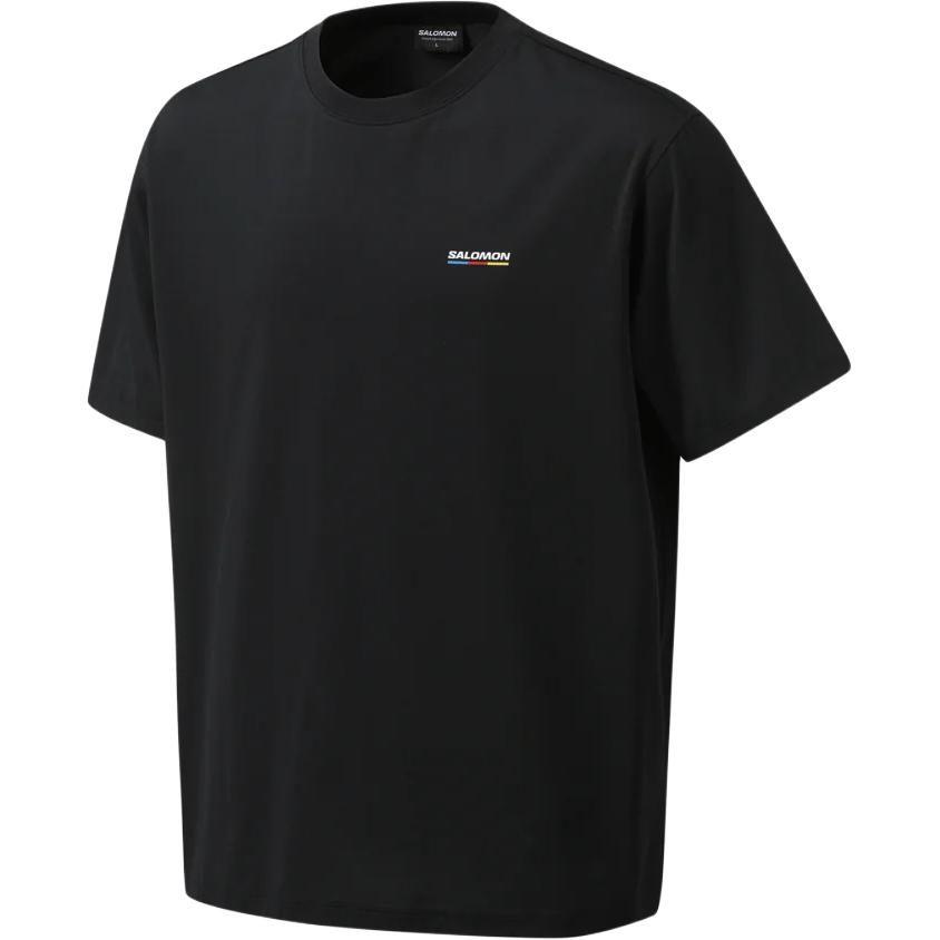 SALOMON UNI T Shirts Unisex Black Crew Neck LD0044200