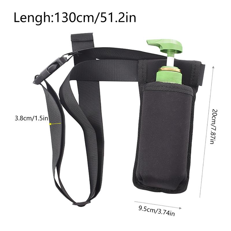 Massasjeflaske Hylster Vaskbar Oxford Stoff Oppbevaringsposer Holder 1 Flaske Massasjelotion Essensolje Dispenser Midjebelteholder