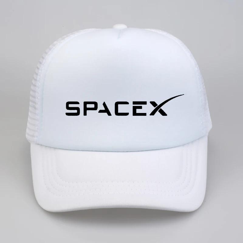 Hot Sale SpaceX Baseball Caps UFO Unisex Women Hats Summer Outer Space Rocket Musk Fans Sport Active Cool Hat Mesh Net Trucker Cap
