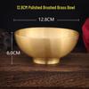 Glatte gebürstete Messing-Gold-Schatzschale - Chinesischer Stil Wasseropfer, Kupferornament für buddhistischen Saal, Frühlingsfestgeschenk