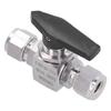 Ball Valve Stainless Steel 316L 3‑Piece Mini Female Replacement Switch Device 12mm