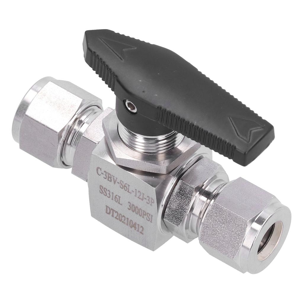Ball Valve Stainless Steel 316L 3‑Piece Mini Female Replacement Switch Device 12mm