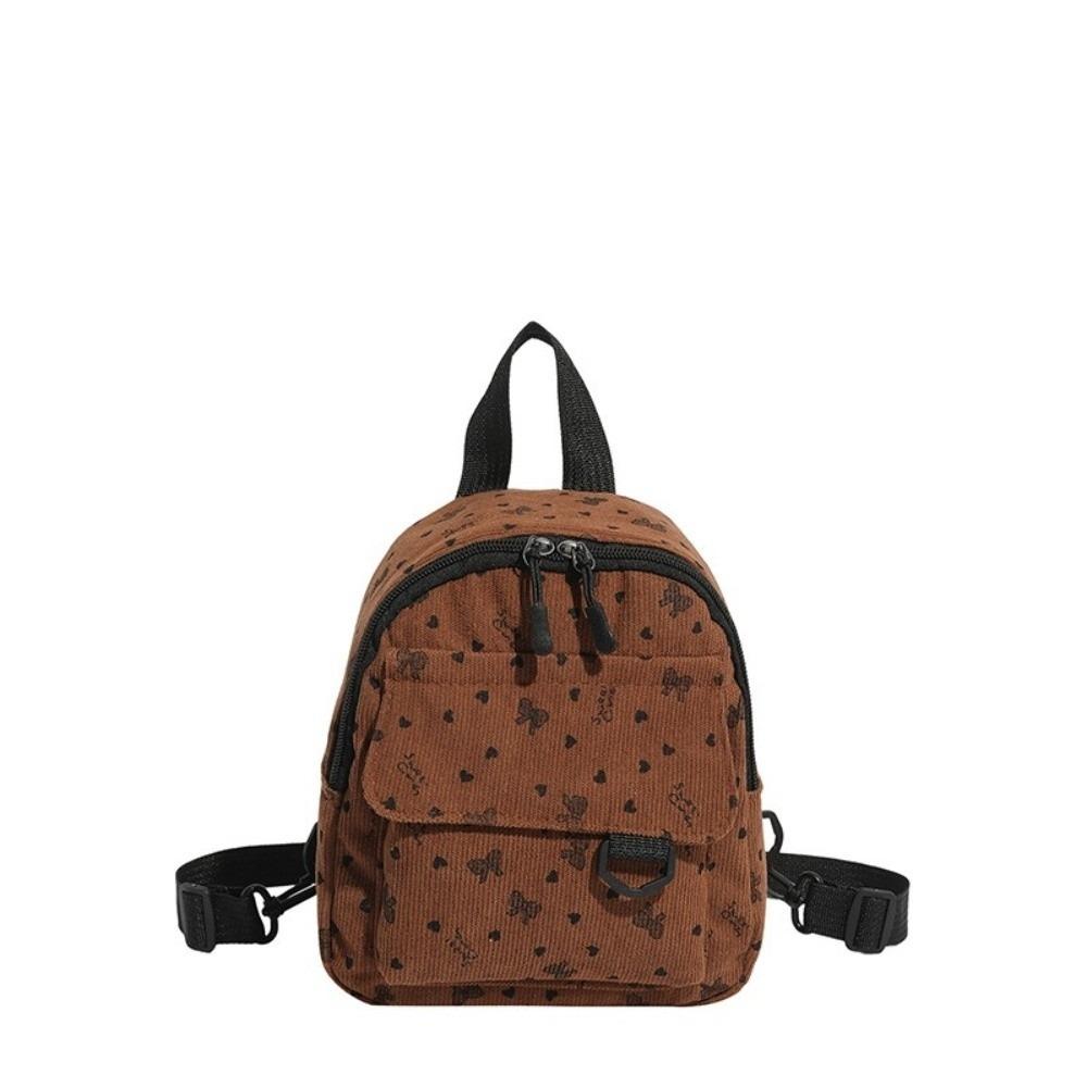 Leichte Umhängetasche Herz Schleife Aufdruck Rucksack Niedlicher Lässiger Rucksack Teenager Mädchen