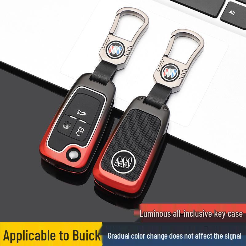 Gradient Key Case for Buick: Fits Verano, LaCrosse, Encore, Regal, Yinglang - Folding Design with Buckle