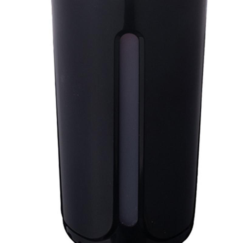 Auto-Luftbefeuchter 300ml Fassungsvermögen Buntes Nachtlicht Mini USB Tragbar Ätherisches Öl Diffusor für Zuhause Büro Schwarz