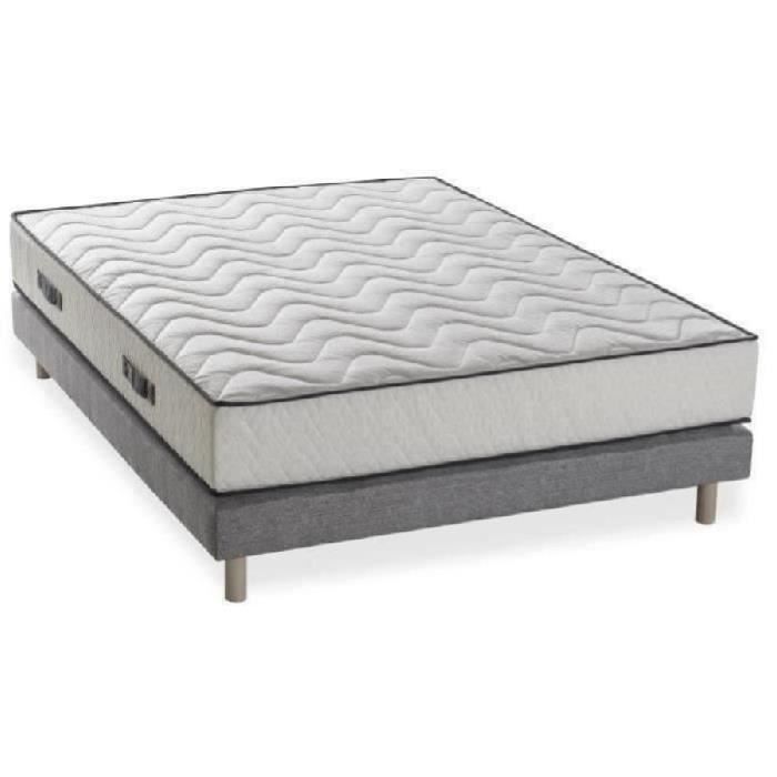 Ensemble Matelas + Sommier 140x190 cm - Mousse - 25 cm - DEKO DREAM HOTEL Seasons