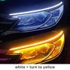DRL Car Flexible LED Daytime Running Lights Turn Signal Lamp Headlight Waterproof 30cm 45cm 60cm White Yellow Red 12V