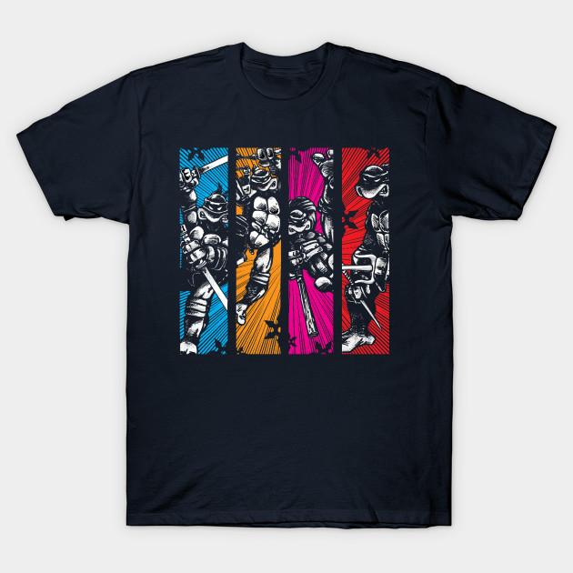 Men Black Print T-shirt Tmnt_Coming At Ya!! No-Cut Transfer Paper Print Cotton Tshirt S тёмно-синий