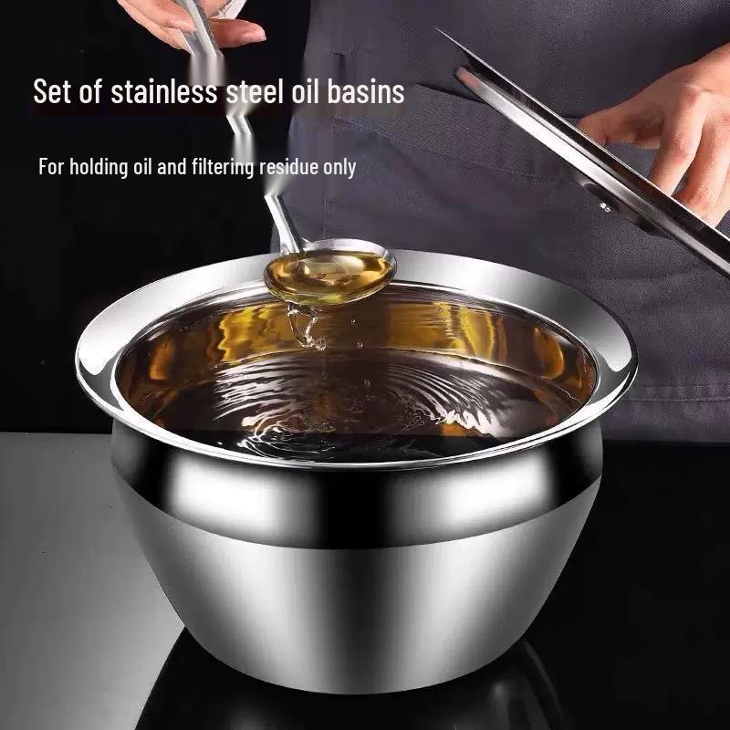 ZISIZ Stainless Steel Oil Basin Set