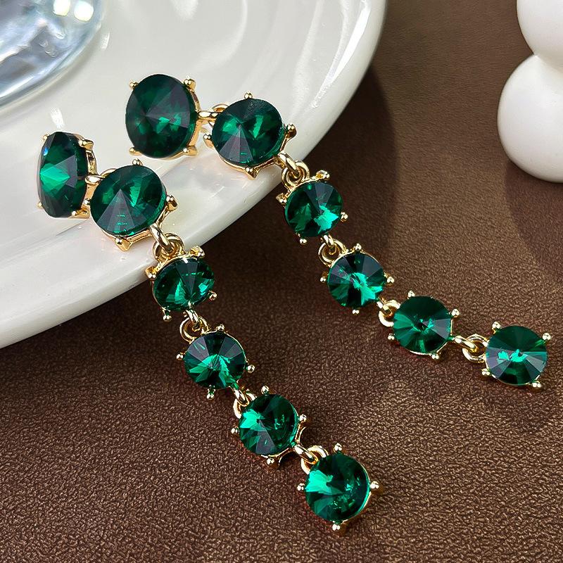Boucles d'oreilles pendantes Zircon Fleur Colorée pour Femmes, Boucles d'oreilles pendantes Statement pour Fête & Usage Quotidien