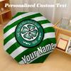 8 Rib Auto Folding Umbrella Celtic FC Print Custom Name Text Portable Rain Gear