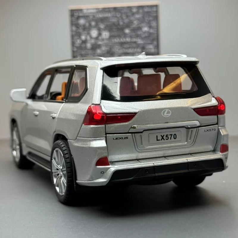 LGS2  Diecast 1/24 LEXUS LX570 Off Road Car Model Alloy Casting Toys Vehicles Kids Boys Gift Collective Home Decor Voiture Miniature