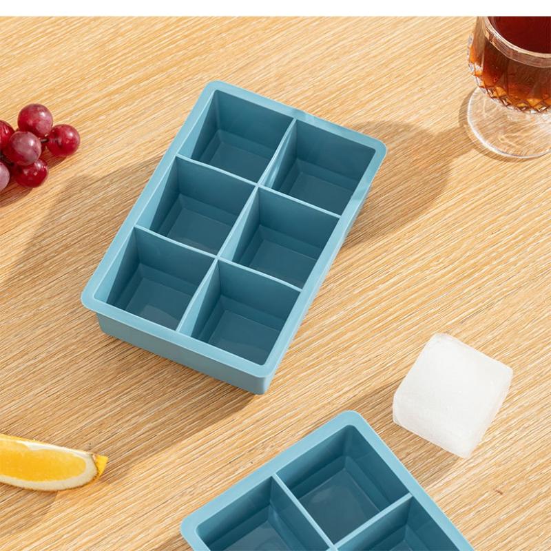 Food Grade Silicone Ice Tray 4/6 Grid Large Cubes Perfect for Summer Parties