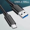 USB Type-C Cable USB 3.0 To USB C Fast Charging Wire Data Transfer SSD Hard Disk Cable USB 3.2 10Gbps 60W for Xiaomi Samsung S21