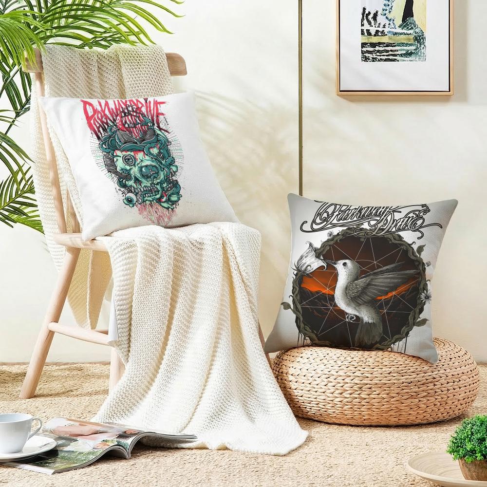 Metal PParkway DriveS Cushion Cover Breathable and skinfriendly linen pillowcase square removable and washable cushion