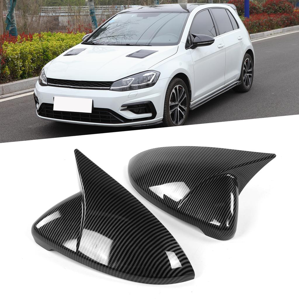 Pair of Rear Side Mirror Cover   Housing   Fit for MK7 MK7.5 R 20132020(Gloss Black )