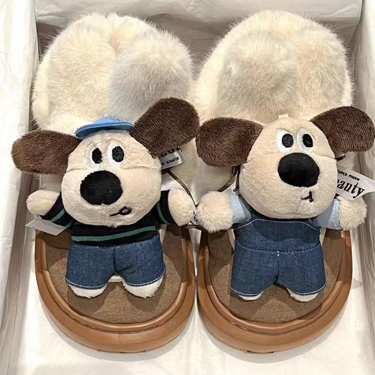 Snow cotton shoes thickened outside the head to keep warm, autumn velvet cute cotton boots