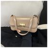 Temperament Fashionable Retro 2025 New Texture Casual Solid Color Simple New Autumn Shoulder Armpit Small Square Bag