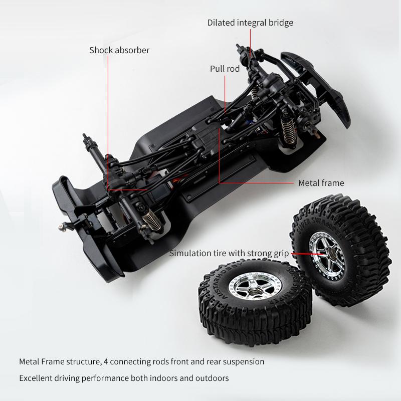 C8801 C8809 1/18 RC Car 2.4G Remote Control Crawler 4WD Electric Climbing Led Off-Road Model Cars Toys for Children