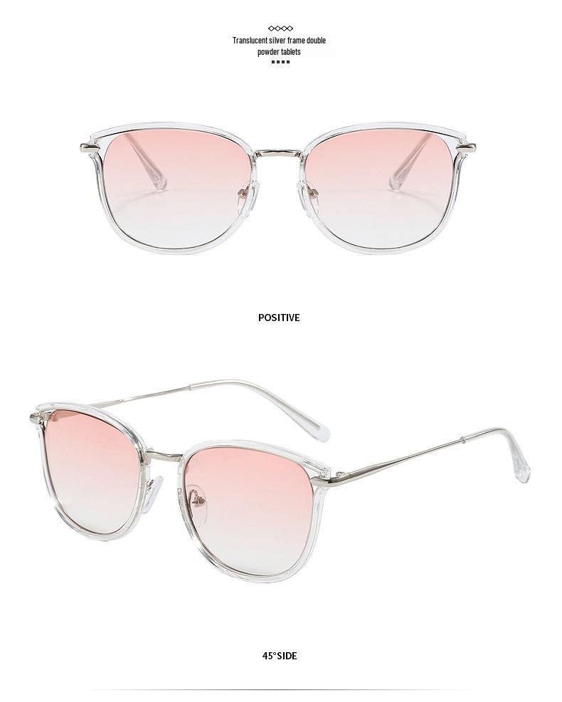 2025 Cat-Eye Metal Sunglasses: Trendy Unisex Large Frame, European & American Street Style (Model 9441)