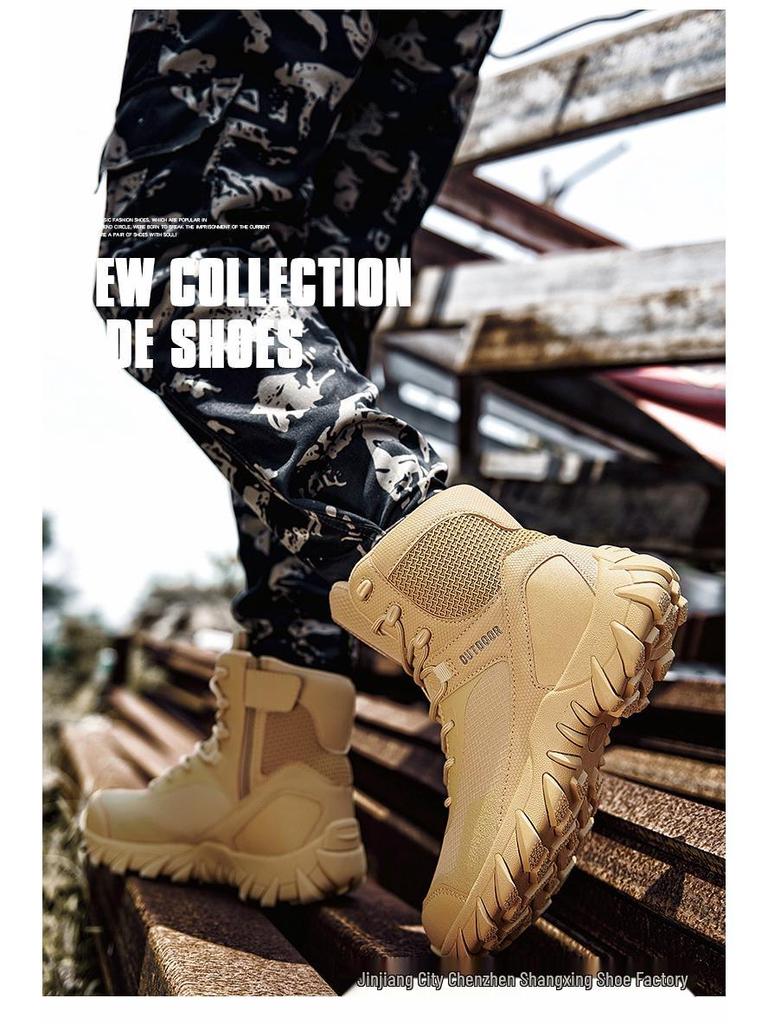 Magnum Plus Size Breathable Tactical Hiking Boots - Wear-Resistant Military Mid-Cut Combat Footwear