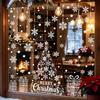 Christmas Window Clings Static Cling Snowflake Decals for Glass, Winter Holiday Decor for Home Bedroom Living Room and Storefront