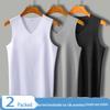 Men's Plaid Ice Silk Quick-Dry Sleeveless Sports Tank Top