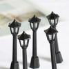 6Pcs Mini Street Lights Model Railway Train Post Lamps for Doll House Decoration Micro Landscape Fairy Garden Lighting