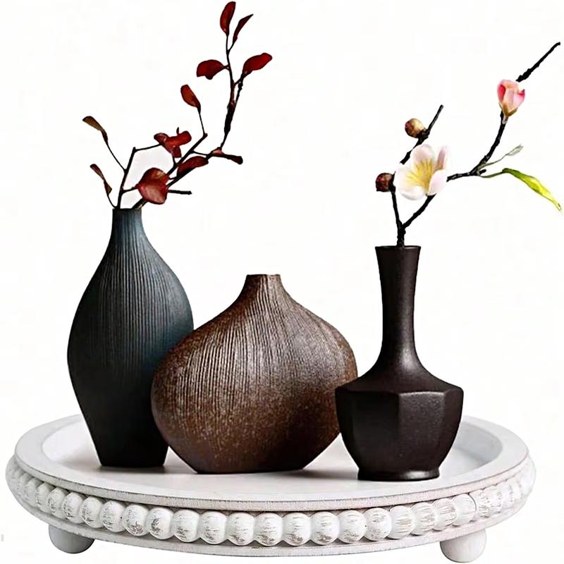 Handmade Storage Tray Aromatherapy Plate Display French Retro Style Natural Materials Hotel Restaurant Sundries Accessories