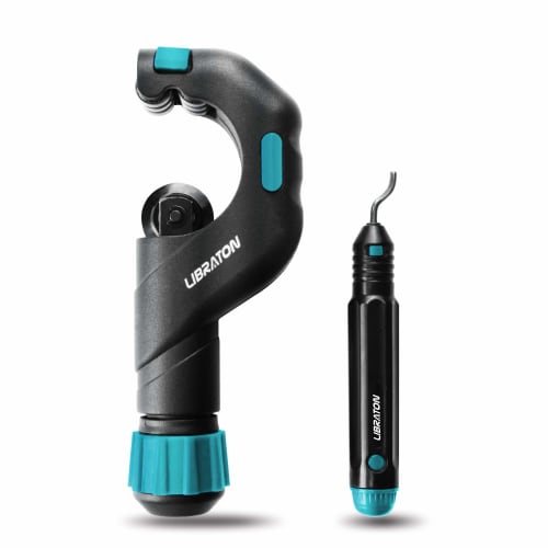 LIBRATON Pipe Cutter, Cutting Capacity 5-50mm, Erector Pipe Cutter with HSS Deburring Bar, Compatible with Copper Pipe, Aluminum Pipe, Thin-Walled Sta