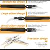 Precision Reverse Ceramic Tweezers Non-Conductive,Anti-Magnetic Point Curved Tips Tweezers Set for Cross Lock Soldering