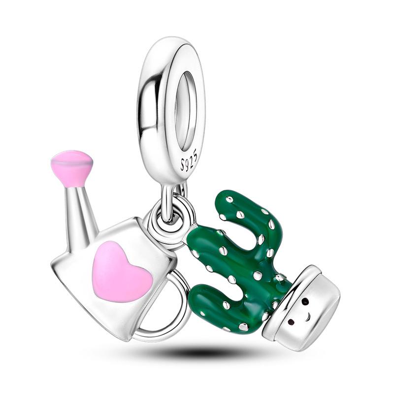 Strawberry Charm Avocado Beads For Original Brand 3Mm Copper Bracelet Women Diy Making Jewelry Gift