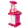 Simulation Kitchen Toy Set Children Cooking Tableware Toys with Light Sound Effect