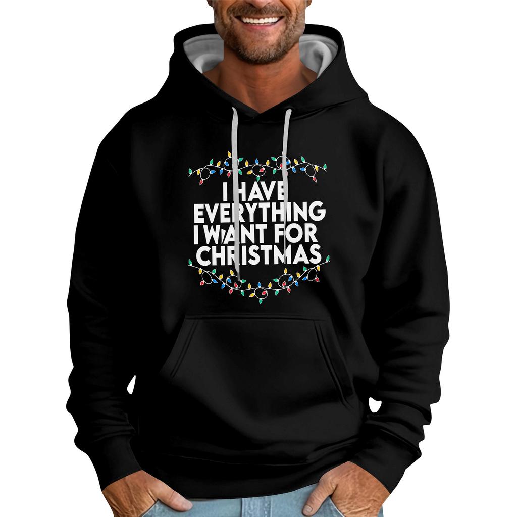 Vánoční potisk Volná pánská mikina