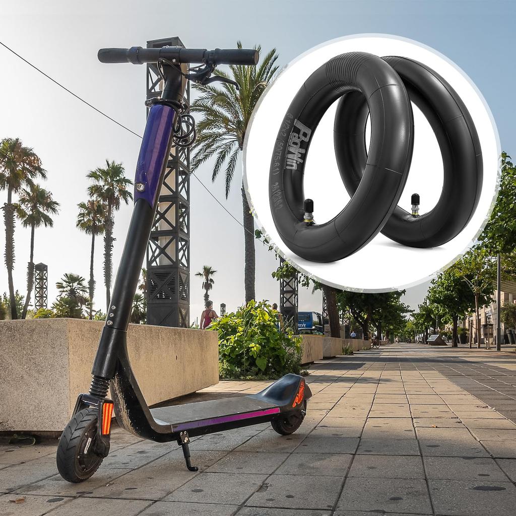 PaoWin 2-Piece Set, 8 1/2x2 Tubes, 8 1/2x2 Scooter Tubes with Thick Wall and TR4A Valves, 8 1/2x2 Scooter Tubes, 8 1/2x2 Tire Tubes, 8 1/2x2 Electric
