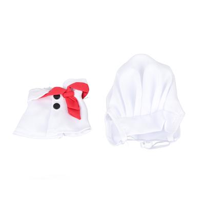 Costume da Chef per Animali Domestici Carino Elegante Taglia Regolabile Lavabile Abbigliamento per Animali Domestici per Gatto Cane Cappello e Mantello