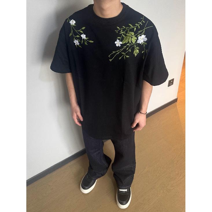 Summer Men's Casual All-Matching Printed T-shirt Loose Trendy Men's Round Neck Top