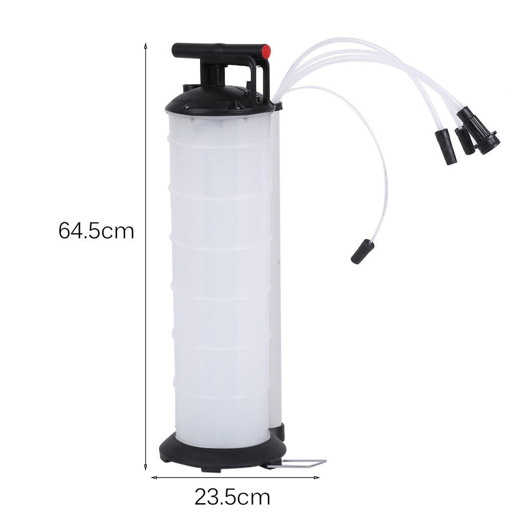 White Fluid Extractor Manual Hand Operated Oil Change Vacuum Pump 7L