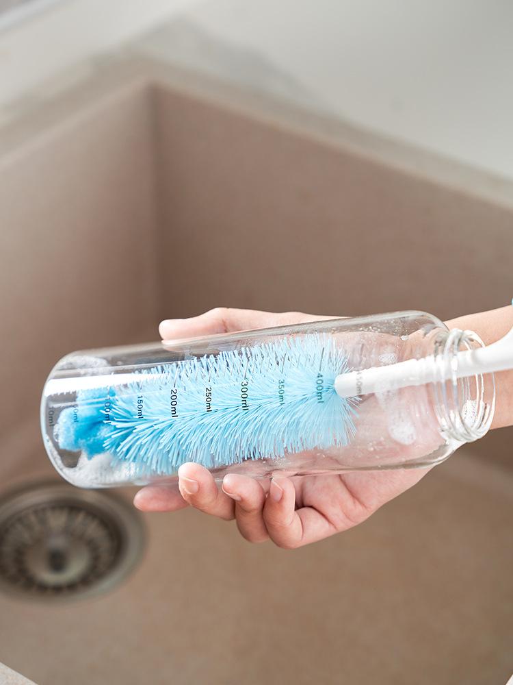 6079 Creative Long Handle Rotating Bottle Brush with Nylon Bristles