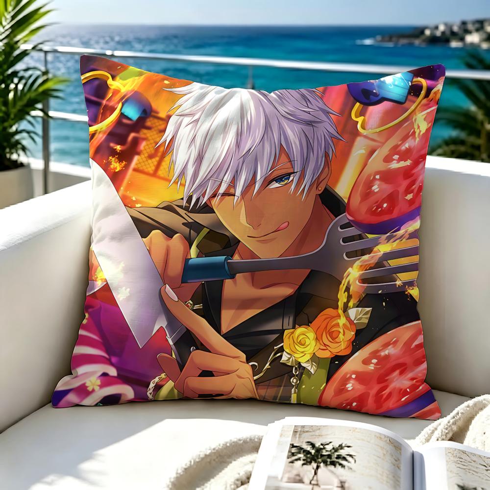 Game Obey Me Cushion Cover Premium Skinfriendly Short Plush Pillow Cover Airy Casual Cushion For Hotel Homestay